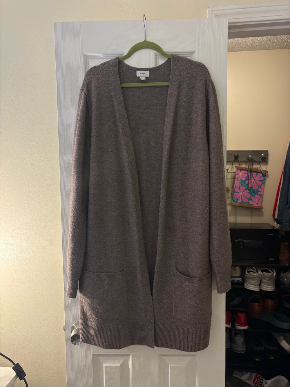Old Navy Open-Front Long Cardigan - Mauve Brown